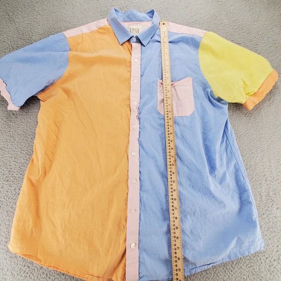 True Nation Shirt Mens XXLT Tall Multicolor Colorblock Pocket Casual Preppy - Picture 10 of 11